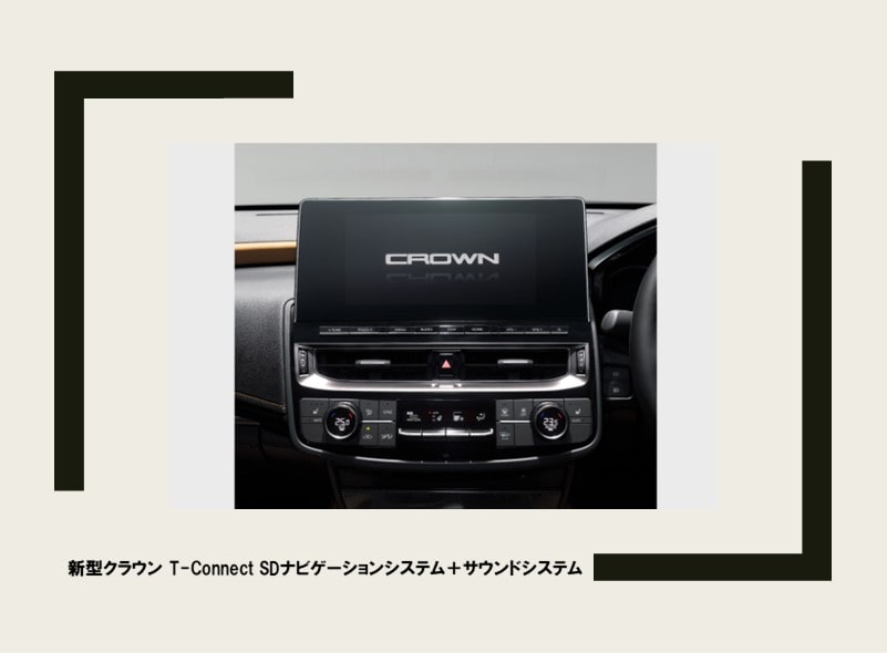 11発表 新型クラウン T Connect Sdナビゲーションシステム サウンドシステム ニュートヨオートは創業64年の東京トヨペット正規販売店です